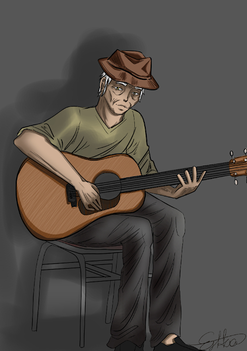 człowiek z gitarą